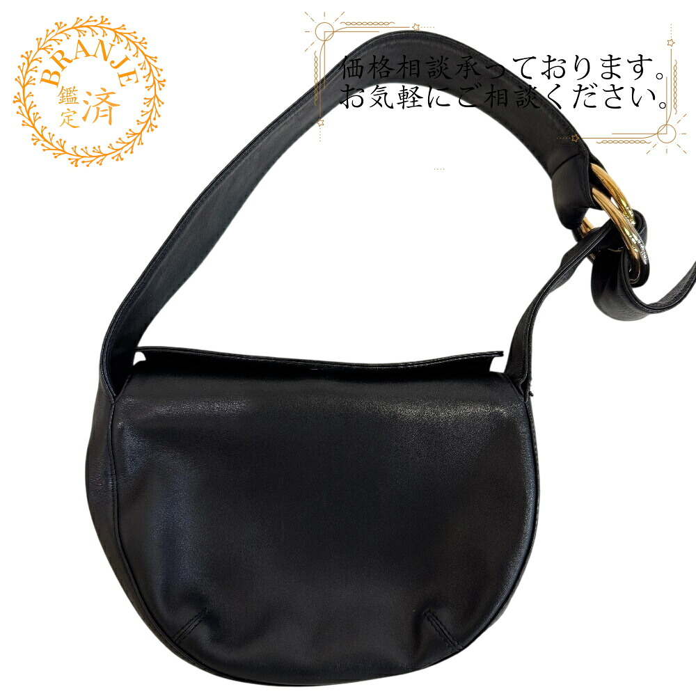 CARTIER カルティエ ミニショルダー トリニティ レザー ショルダーバッグ ブラック レディース|BRANJE 店