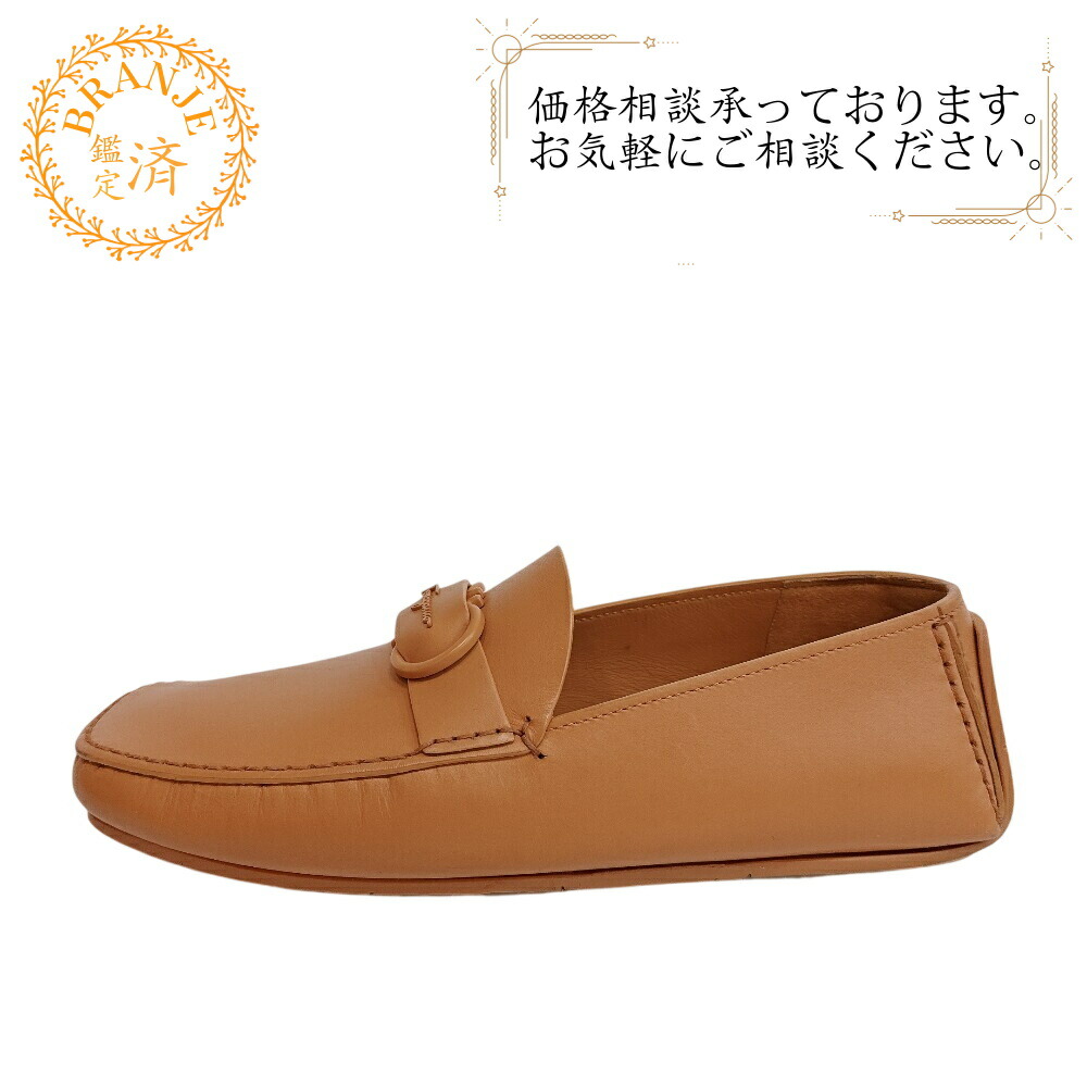 Salvatore Ferragamo サルヴァトーレフェラガモ 25 3470752 ガンチーニ ドライビングシューズ ガンチーニ ローファー オレンジ｜BRANJE 店