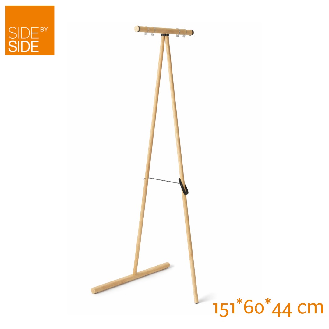 サイドバイサイド クロスラック Clothes Rack 物干し 物干し竿 ランドリー ハンガーラック 天然木 完成品 衣類 ハンガー 洗濯 ランドリーグッズ 木製