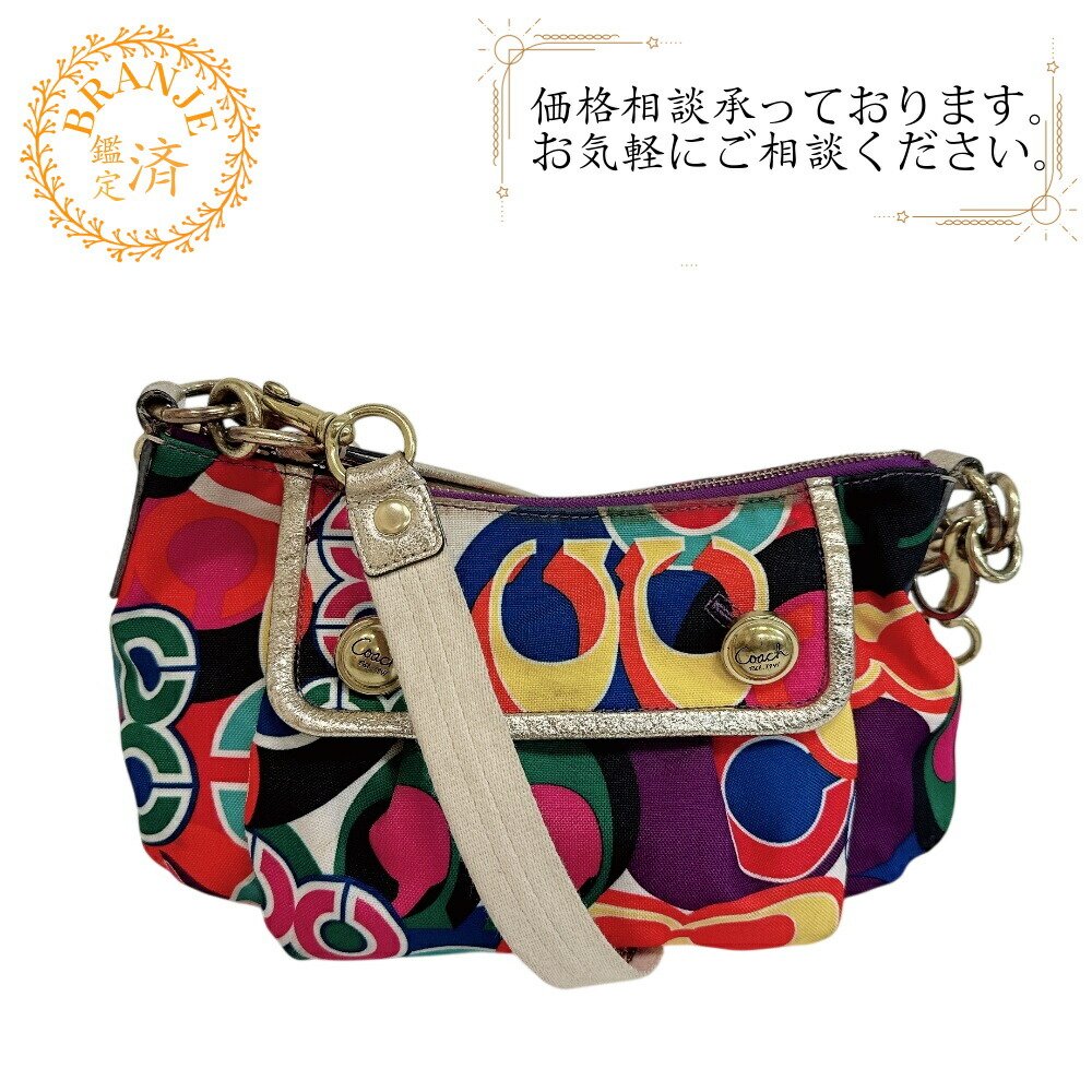 COACH コーチ 13834 2way ハンドバッグ シグネチャー ショルダーバッグ バッグ カバン 斜めがけ 肩掛け ブランド マルチカラー