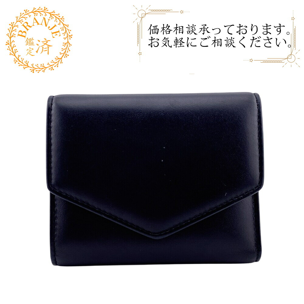 Maison Margiela メゾンマルジェラ エンベロープウォレット コンパクトウォレット 三つ折り財布 財布 ウォレット ブランド 小銭入れ 札 ブラック