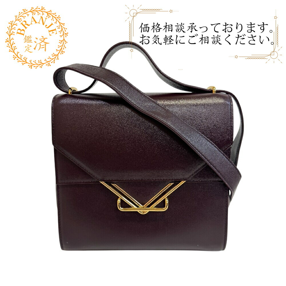 BOTTEGAVENETA ボッテガヴェネタ ザ クリップ ハンド 2way フォーマル ショルダーバッグ バッグ カバン 斜めがけ 肩掛け ブランド  ワインレッド