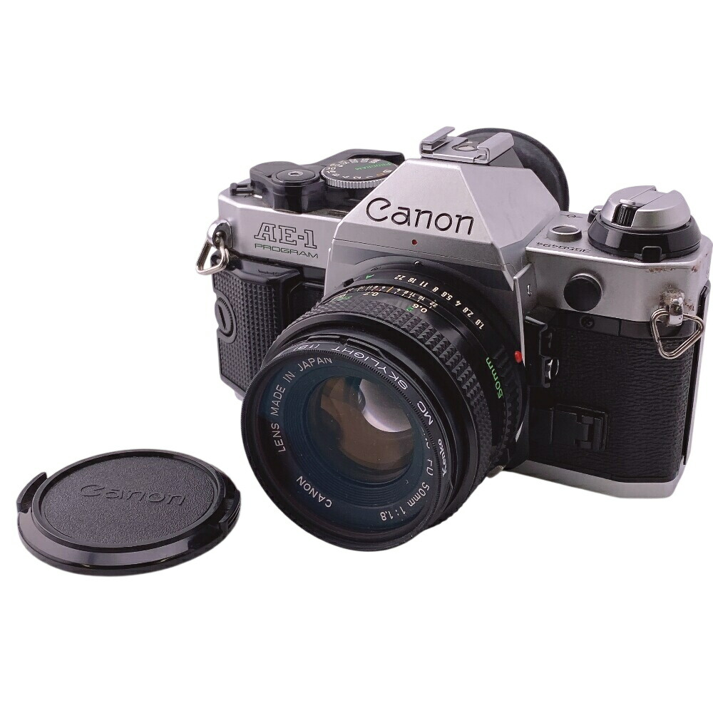 canon 加農砲 AE-1 Program 上半身 上半身 一眼二眼レフ 写真フィルム写真機 黒いこと