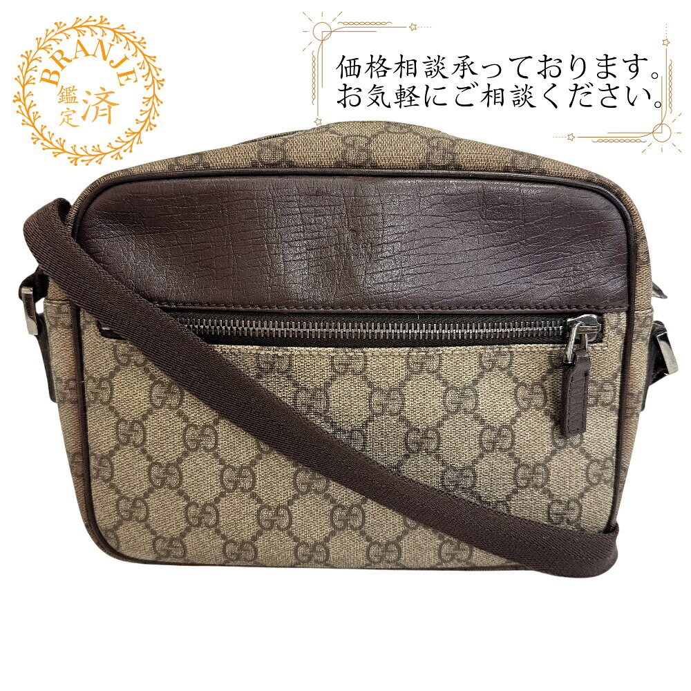 GUCCI グッチ 114291 GGスプリーム ショルダーバッグ バッグ カバン 斜めがけ 肩掛け ブランド ベージュ｜BRANJE 店