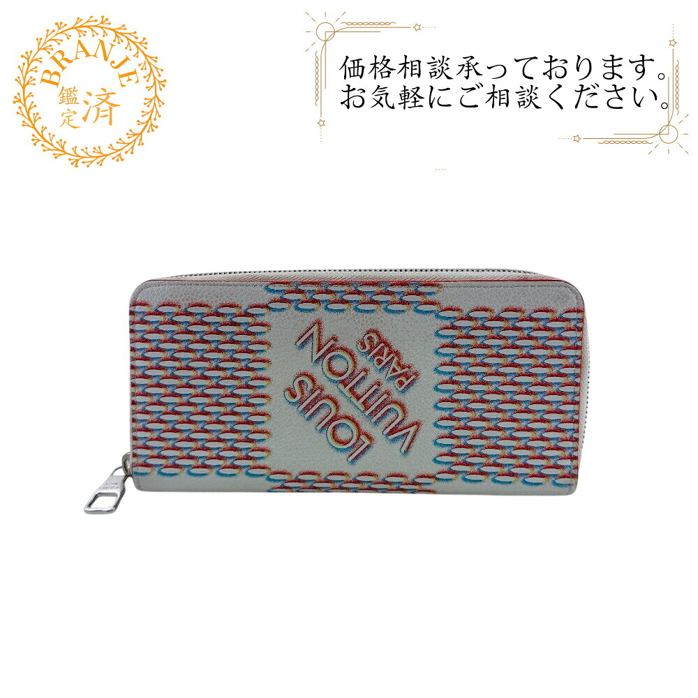 LOUIS VUITTON ルイヴィトン ルイヴィトン M81403 ジッピー・ウォレット ヴェルティカル ダミエ スプレー 長財布 財布 ウォレット ブランド カード入れ 小銭入れ ホワイト｜BRANJE 店
