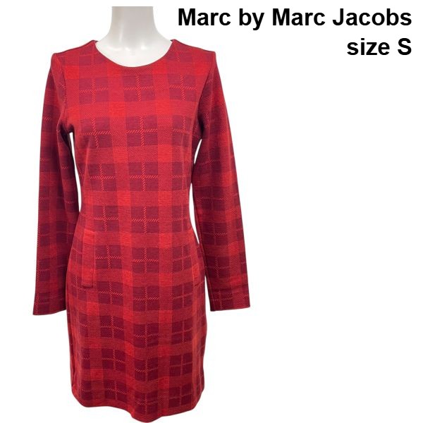 【中古】マークバイマークジェイコブス Marc by Marc Jacobs ワンピース マヤ プラッド ジャカード ドレス ウール コットン S レディース S5X506｜BRANKASTA 店 9,997円