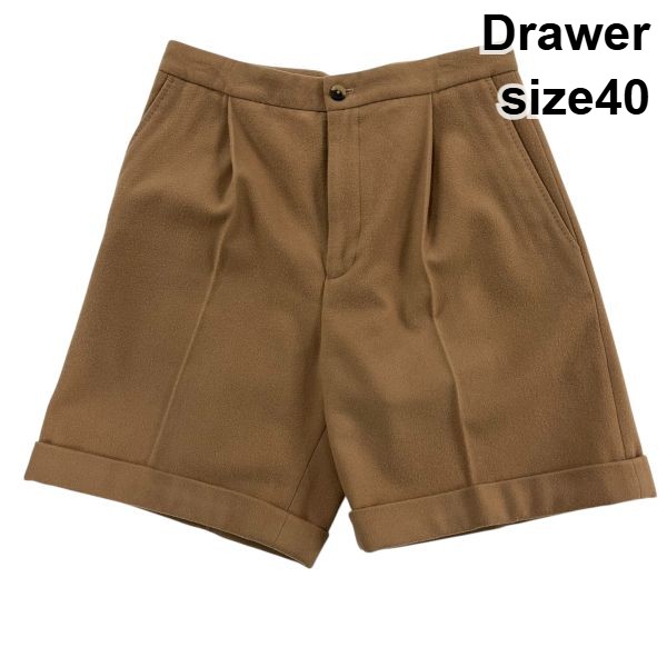 【中古】ドゥロワー Drawer 遊撃手ズボン下 ズボン 短かめ ベージュ 羊毛 毛 100％ 40 L 11号 レディース S5Y121