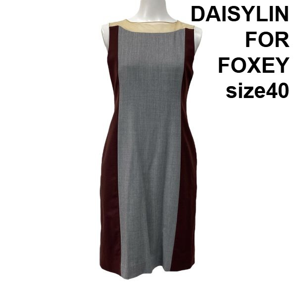 【中古】デイジーリンフォクシー DAISYLIN ワンピース 膝丈 ノースリーブ シアー 40 L 11号 レディース S5V258
