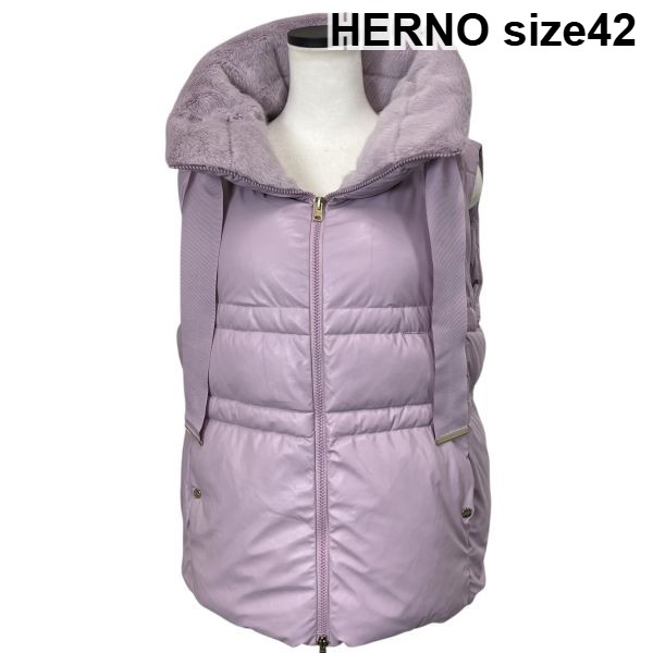 【中古】地獄ノ HERNO 落ちこむより良い パープル サクラ色 42 S～M レディース S5V661