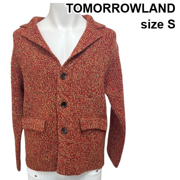 【中古】トゥモローランド TOMORROWLAND カーディガン ウールムリネ テーラーカラージャケット オレンジ ウール S レディース S5Y338 9,856円