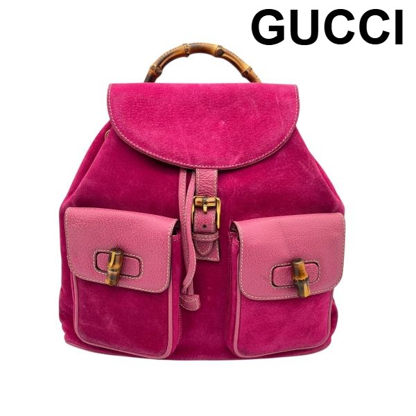 【中古】グッチ GUCCI リュック バンブー ヴィンテージ オールド 003・2058・0016 ピンク スウェード レディース S5Y456 28,457円