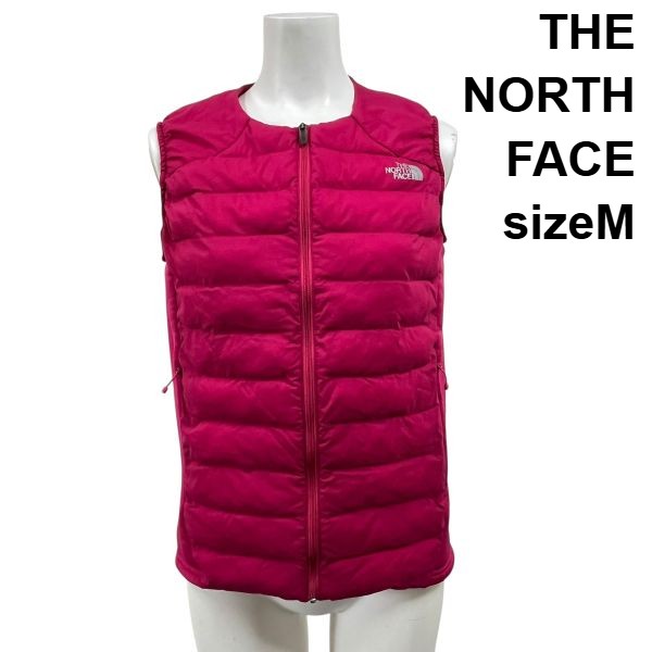 【中古】ザノースフェイス THE NORTH FACE トップス インナーベスト アウター 中綿ベスト ショッキングピンク M 9号 レディース S5Y538