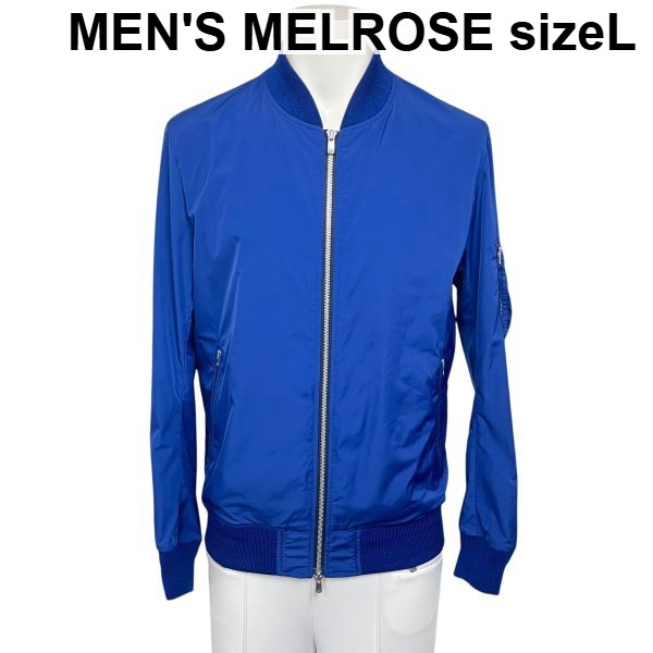 【中古】メンズメルローズ MEN'S MELROSE ブルゾン ブルー ４ M～L メンズ S5V598