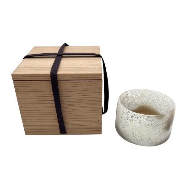 【中古】美品 甲州水晶貴石細工 御嶽昇仙峡 山梨県 湯呑 置物 白 ブラウン S5V125|BRANKASTA 店