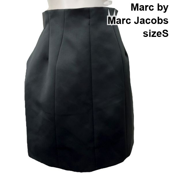 【中古】マークバイマークジェイコブス Marc by Marc Jacobs スカート 膝丈 黒 0 S 7号 レディース S5V634