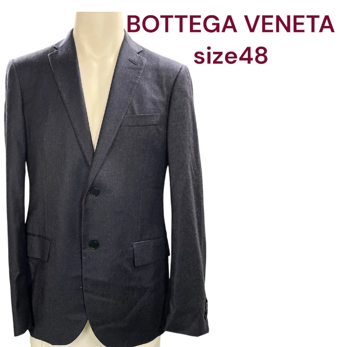【中古】極美品 ボッテガヴェネタ カシミール混羊毛 もの言う花 上衣 48 M4L112