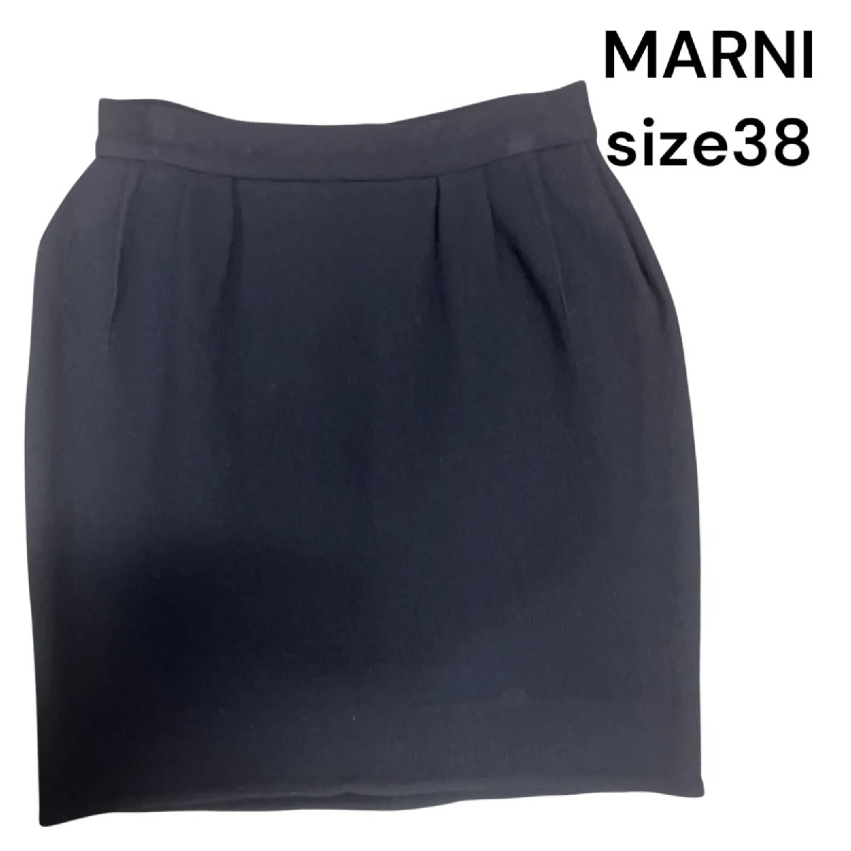 【中古】マルニ MARNI 丸い・円い影ぼうしが好いたらしい ミニ スコート 窈窕たるな濃紺色 38 M 9号 S4L337