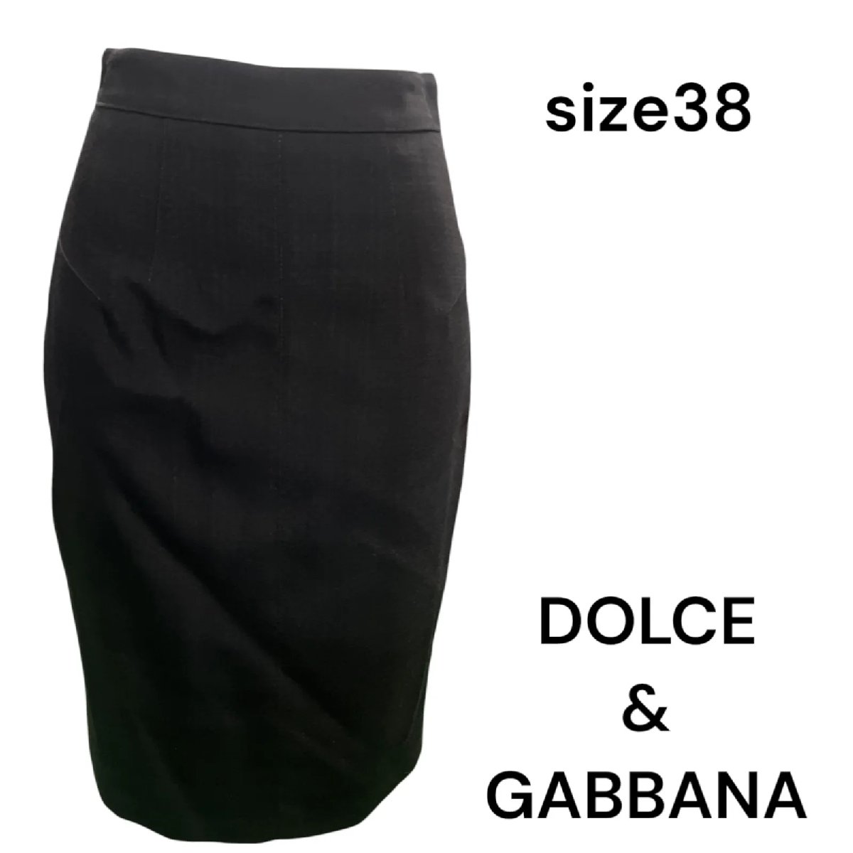 【中古】美品 ドルチェアンドガッバーナ DOLCE\u0026GABBANA もの言う花 きつい スコート 黒 黒いこと 38 S 7号 S5M151 レディースファッション-スカート-ボトムス