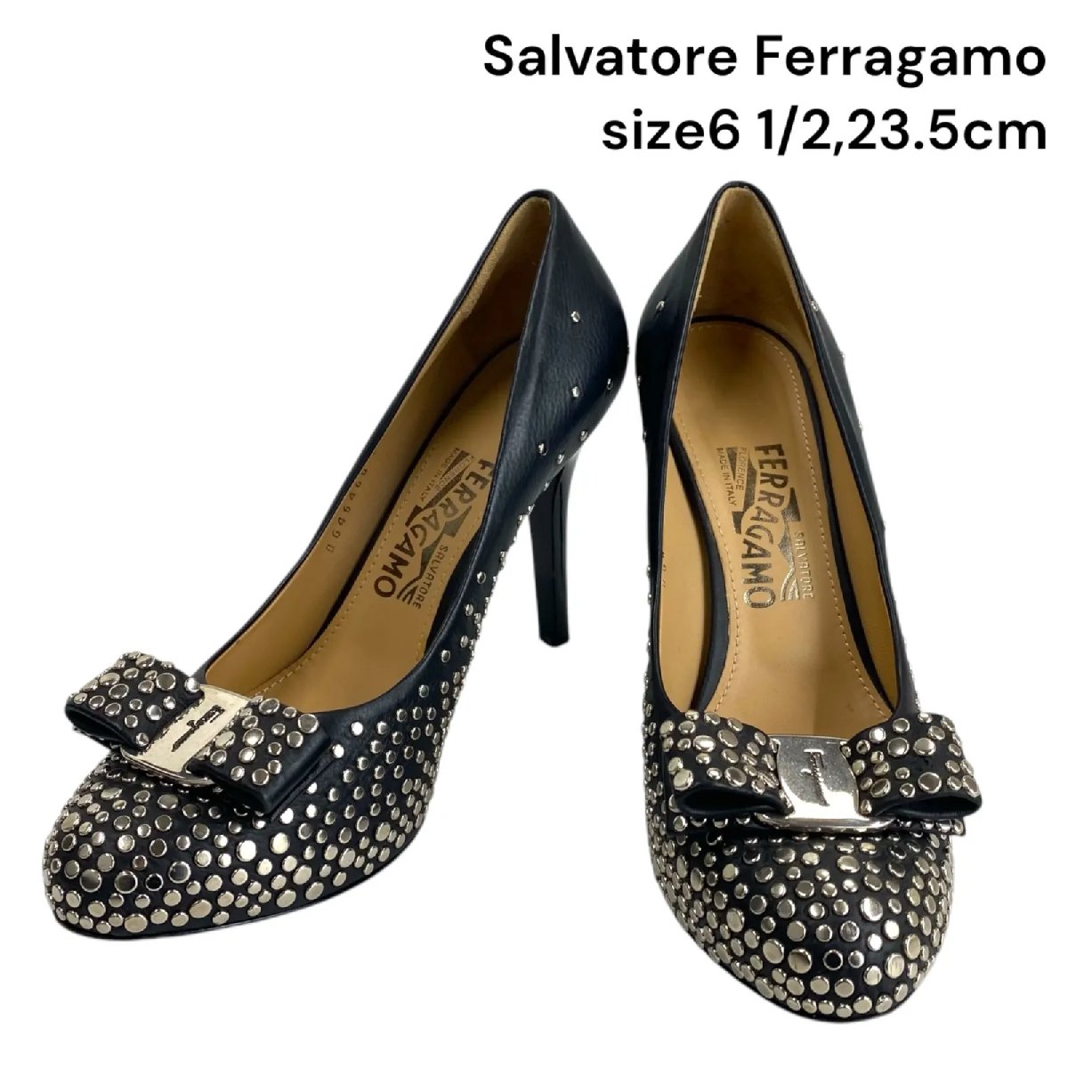 【中古】サルヴァトーレフェラガモ Salvatore Ferragamo 6ハーフ、23.5cm パンプス レディース S5P193|BRANKASTA 店