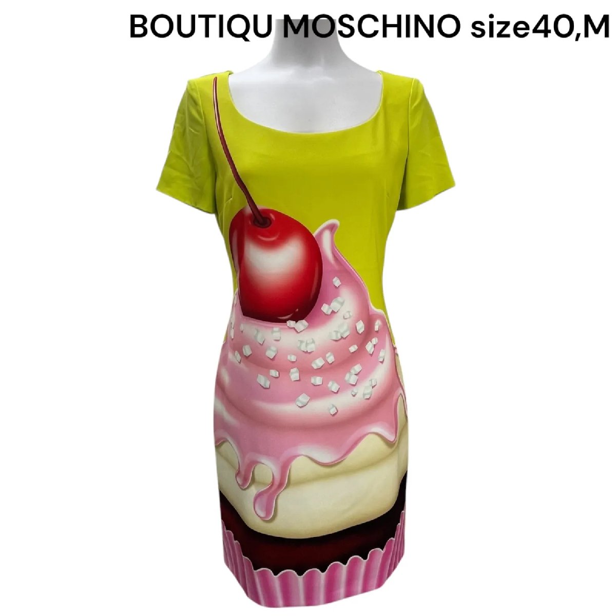 【中古】美品 ブチック モスキーノ BOUTIQU MOSCHINO 手ぬるい御菓子柄 衣装 40、M レディース S5Q152