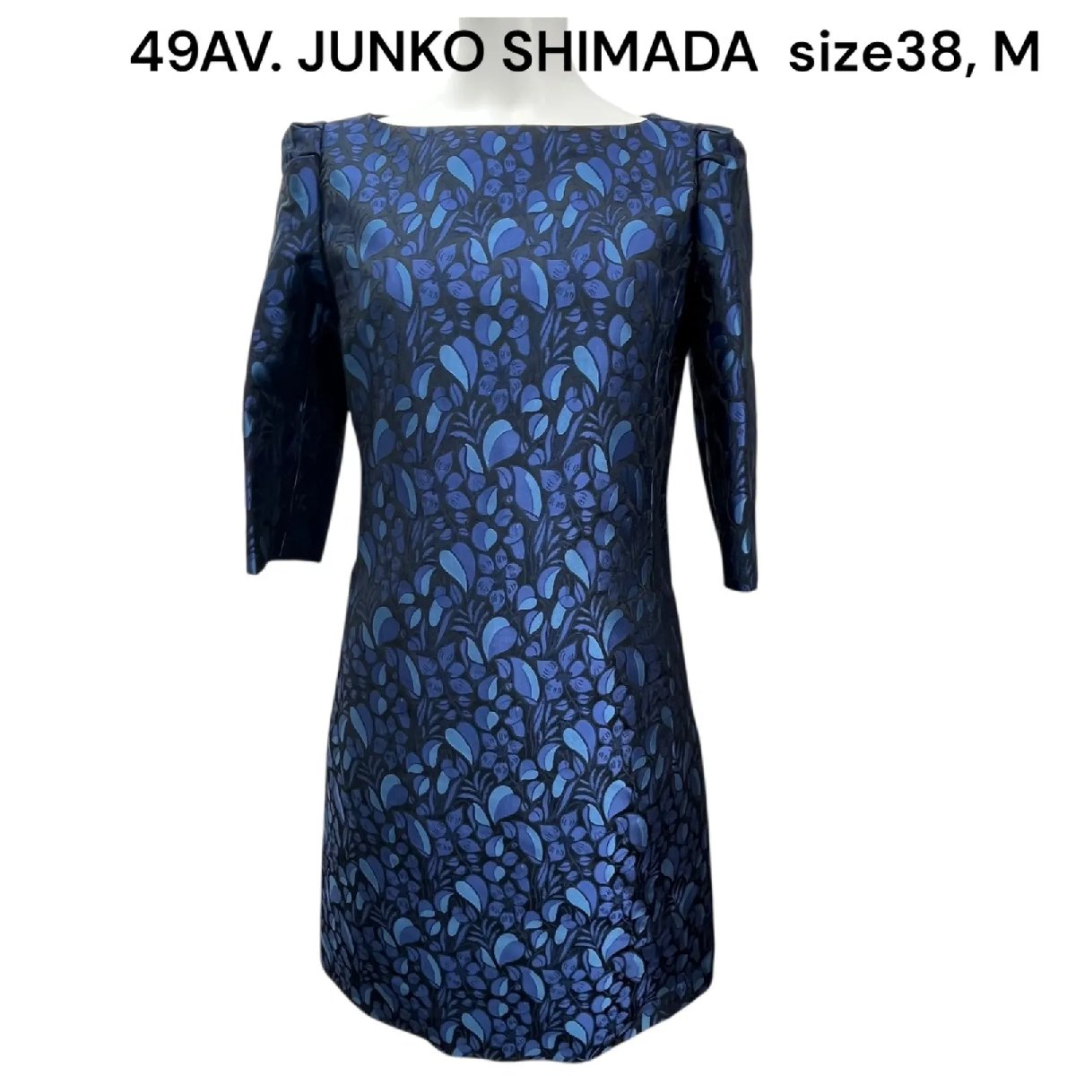 【中古】美品 49AV. ジュンコシマダ JUNKO SHIMADA 花柄 ワンピース 38、M レディース S5Q709