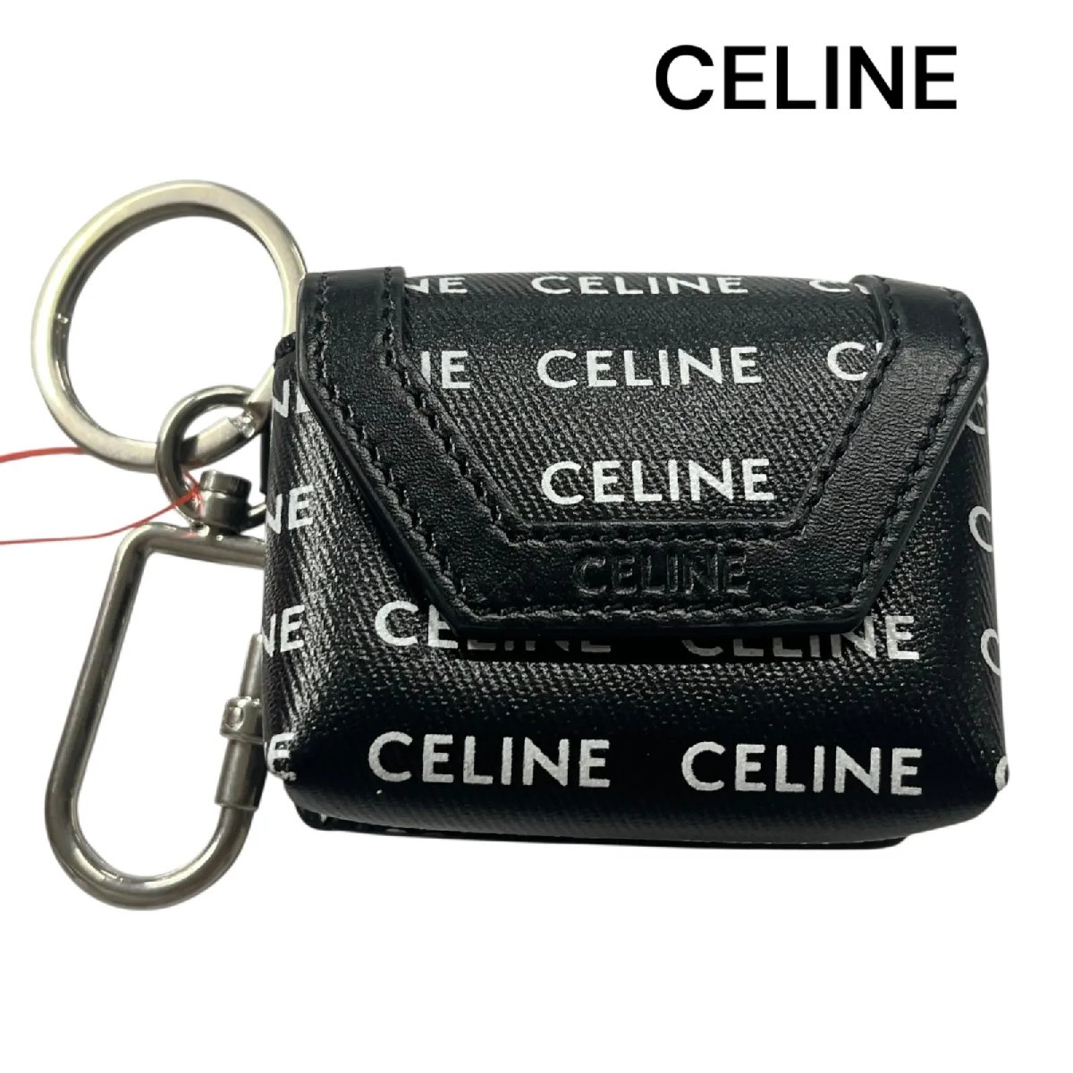 【中古】美品 セリーヌ CELINE エンベロープ AirPodsケース キーリング ユニセックス S5R008