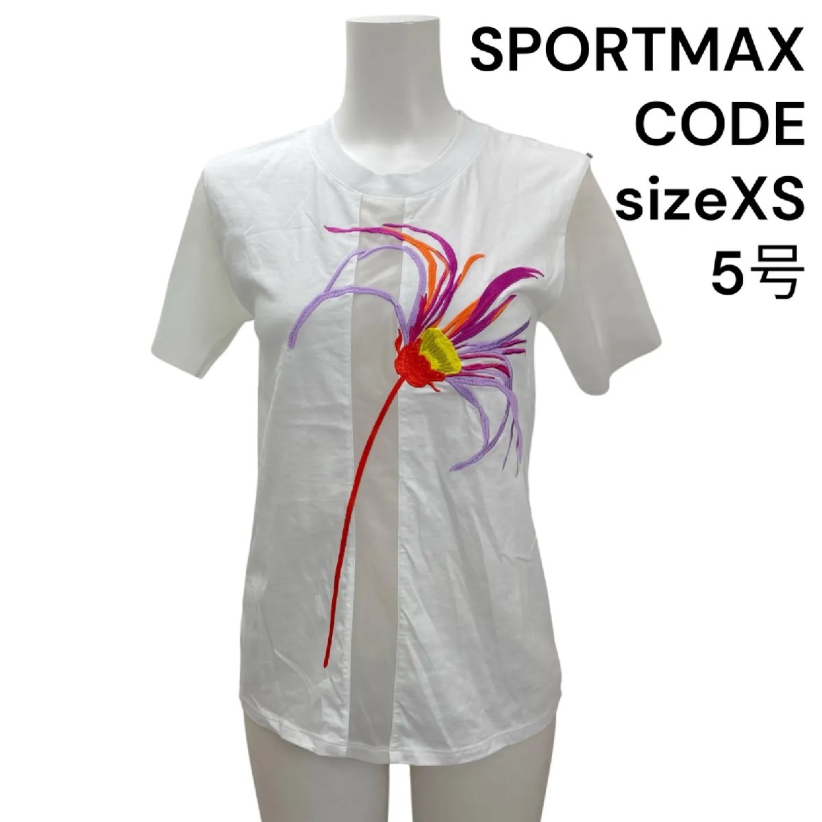 【中古】スポーツマックスコード SPORTMAX CODE カットソー 半袖 シアー 白 コットン XS、5号 レディース S5T374