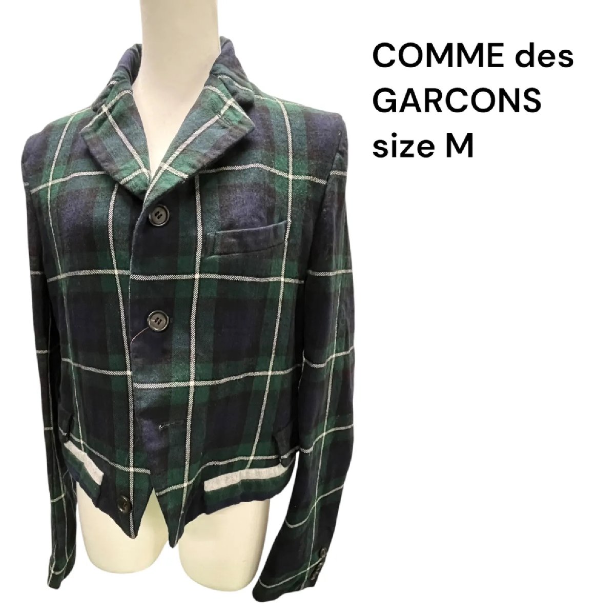 【中古】コムデギャルソン COMME des GARCONS チェックジャケット size M S5T468
