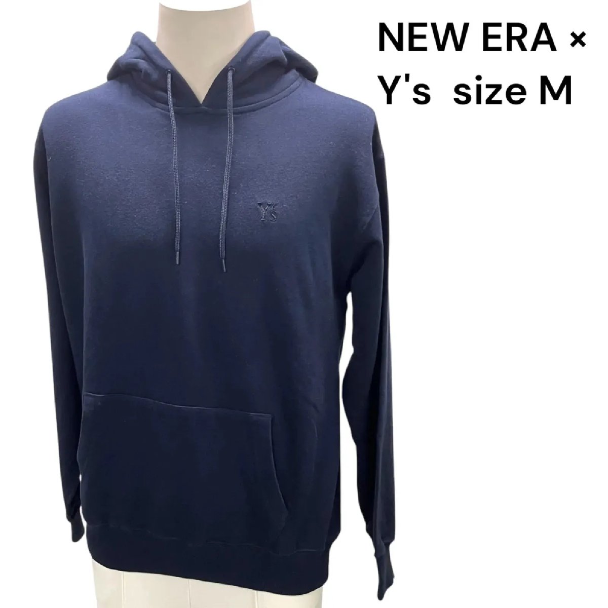 【中古】ニューエラ ワイズ NEW ERA ×Y's メンズ パーカー ネイビー 紺 未使用 新品 size M S5T472