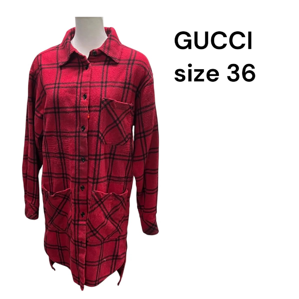 【中古】グッチ GUCCI 読み合わせる プルオーバー 衣装 フランネルプルオーバー レディース size36 S5T475