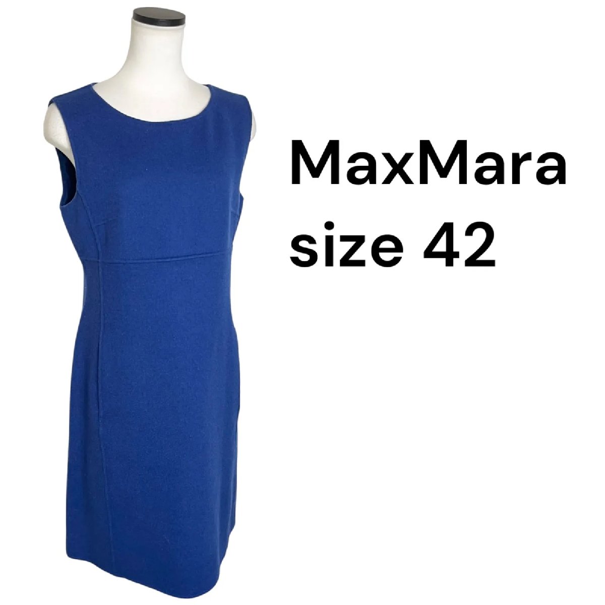 【中古】マックスマーラ ウィークエンド MaxMara weekendノースリーブ ワンピース 青 ブルー レディース size 42 S5U010