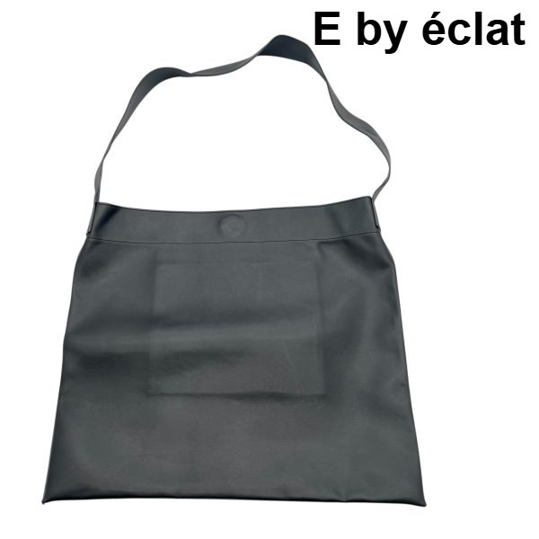 【中古】エクラ eclat イーバイエクラ ショルダーバッグ SABOTEN スクエア 黒 サボテンレザー レディース 6V069