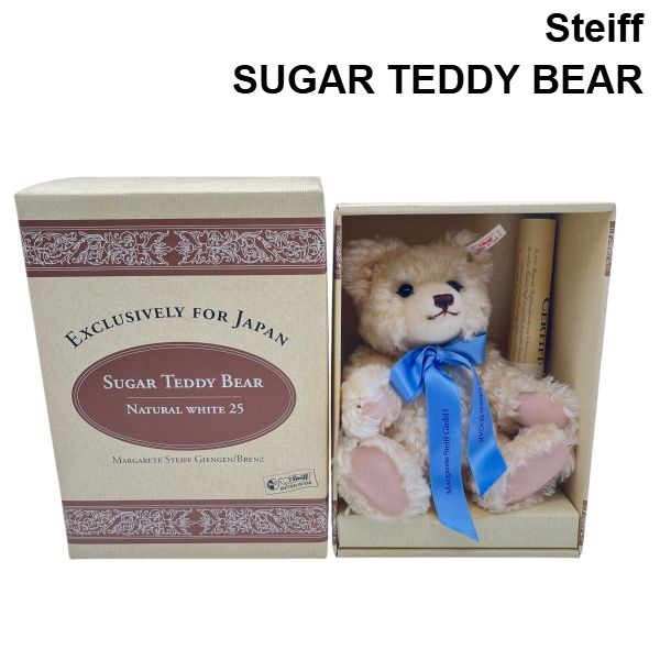【中古】シュタイフ Steiff テディベア シュガー SUGAR TEDDY BEAR 日本限定3000体 白 モヘア キッズ 6V162