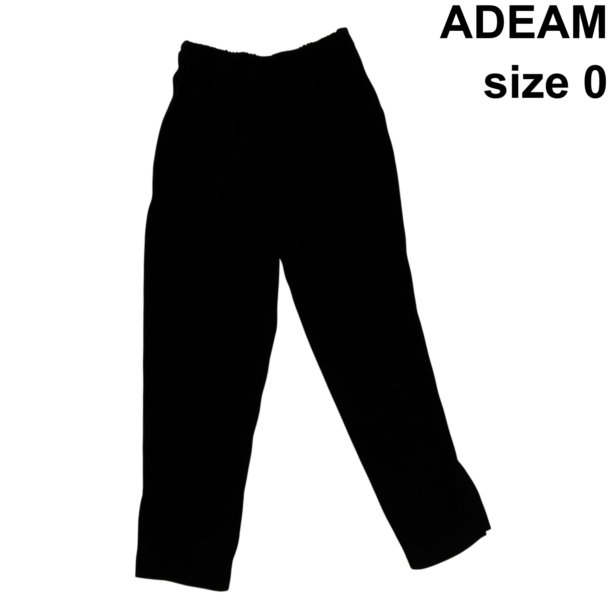 【中古】アディアム ADEAM パンツ ボトムス 裾スリット 黒 ブラック 0 S 7号 レディース S6C145