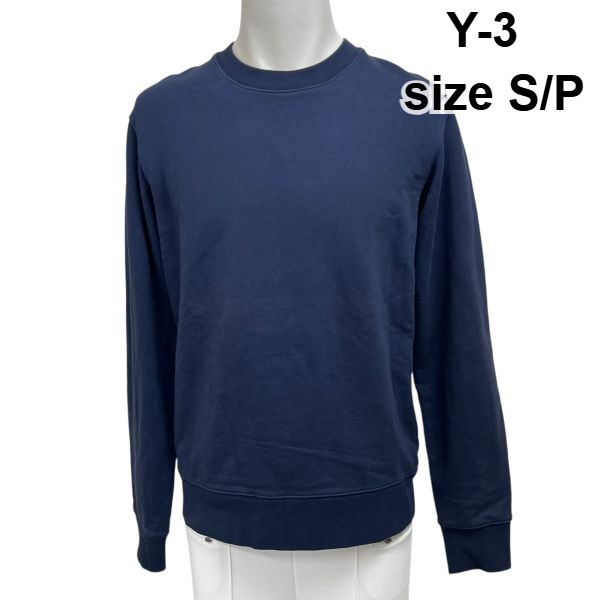 【中古】ワイスリー Y-3 スウェット ヨウジヤマモト アディダス adidas トレーナー バックプリント ネイビー 綿 S/P M メンズ S6C153|BRANKASTA 店