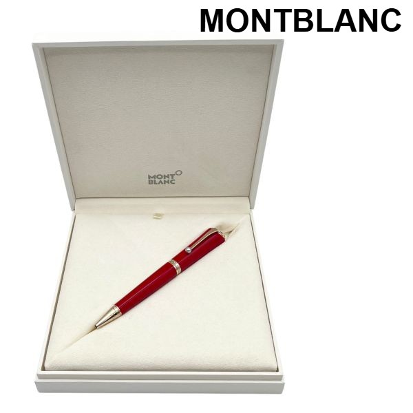 【中古】モンブラン MONTBLANC ボールペン ムーサ マリリン・モンロー 特別～版 パール 棒紅色つや 赤 プレシャスレジン 6V337