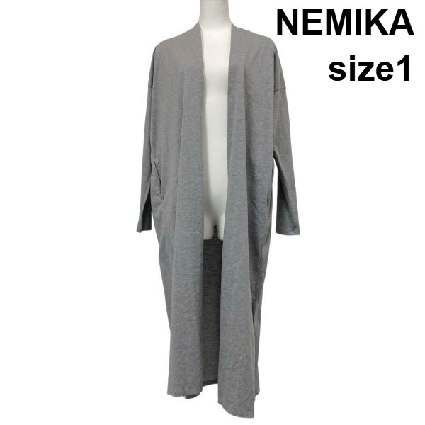 【中古】ネミカ NEMIKA ロング丈 トッパージレー 長袖 片方細長い切口 明けっ広げ向こう正面 綿織物100％ 1 XL 13号 レディース S6C587
