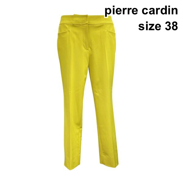 【中古】ピエールカルダン pierre cardin ズボン下 クロップド テーパード ローライズ 裾細長い切口 黄味がかった ポリエステル 38 M 9号 レディース Z6B356