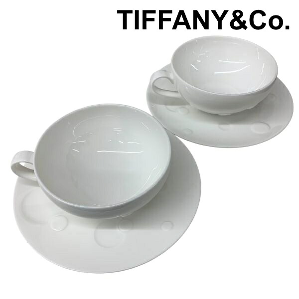 【中古】ティファニー TIFFANY\u0026Co. 紅茶優勝杯\u0026平円盤 ありの実 お月さまつづき物 2客仕掛ける 白 瀬戸もの Z6B805