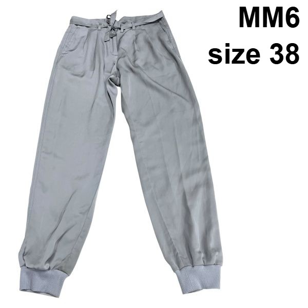 【中古】エムエム6メゾンマルジェラ MM6 Maison Margiela ジョガーパンツ 成人女性の利益の寄せ合わせ 薄墨色 36 S レディース S6D258