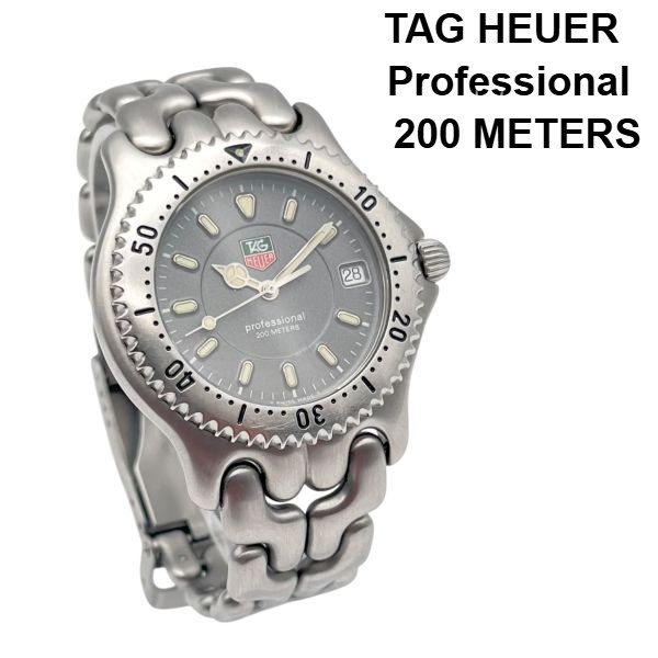 【中古】タグホイヤー TAG HEUER 石英 ウォッチ S/el WG1113-0 独居室つづき物 職業的 200M Professional 200 METERS メンズ 6V467