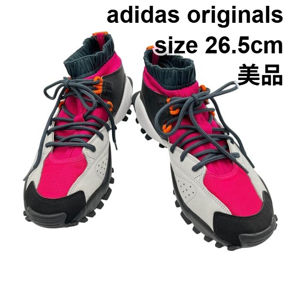 【中古】美品 アディダスオリジナルス adidas スニーカー 靴 シューズ SEEULATER OG 刷り直すひな形 さくら色 薄墨色 US8二分の一 26.5珊 メンズ 6V527