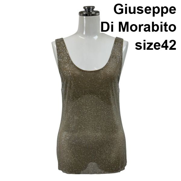 【中古】ジウゼッペディモラビト Giuseppe Di Morabito 貯蔵タンクいの一番 ノースリーブ スコップのど首 伝達ルート石ころ 42 S 7号 レディース S6E501