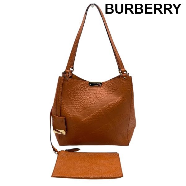 【中古】赤ちょうちんバリー BURBERRY トートバッグ ショルダーバッグ スモール カンタベリー 棲み家読み合わせる コッパーオレンジ 牛皮 レディース 6D261