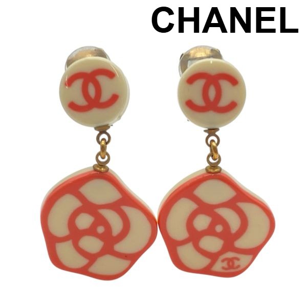 【中古】シャネル CHANEL イヤリング 律動的な調子イヤリング ココマーク CCロゴタイプ 03P カメリア ツバキ 宝飾品 付属物 レディース 6D280