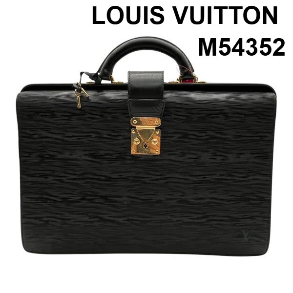【中古】ルイヴィトン LOUIS VUITTON エピ セルヴィエット フェルモワール ブリーフケース バッグ 鞄 M54352 黒 エピ レザー メンズ 6V621|BRANKASTA 店