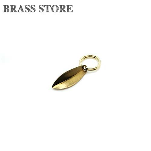 楽天市場 Brass Store ブラスストア 二重リング付き 真鍮チャーム リーフ 葉っぱ キーホルダー キーリング ネックレス ブラス ペンダントトップ メンズ 小さい ミニサイズ 真鍮雑貨 Brass Store