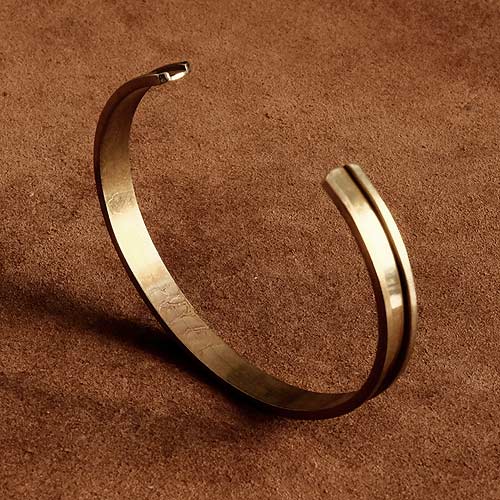 BRASS STORE ブラスストア 真鍮 レールブレスレット（細幅 Sサイズ） 細い バングル 腕輪 ゴールド アクセサリー 小物 雑貨 メンズ  レディース ソリッドブラス 男女兼用アクセサリー