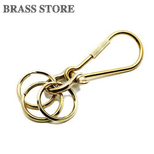 【楽天市場】BRASS STORE ブラスストア / 真鍮 ネジカラビナ キーホルダー（二重リング3個）ブラス カラビナ キーホルダー キー
