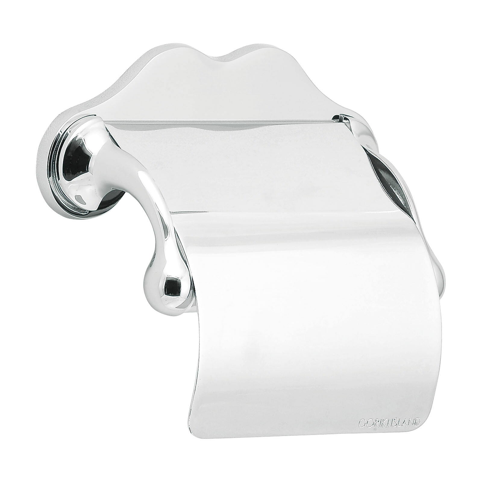 GORIKIISLAND TPH 2 CR≫トイレットペーパーホルダー 紙巻器 真鍮製 壁付け カバーあり おしゃれ シンプル 高級 クール ビス付き クローム仕上げ シルバー 銀色|ゴーリキアイランドブラス